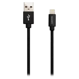 CANYON MFI-3 Charge & Sync MFI braided cable with metalic shell, USB to lightning, certified by Apple, cable length 1m, OD2.8mm,