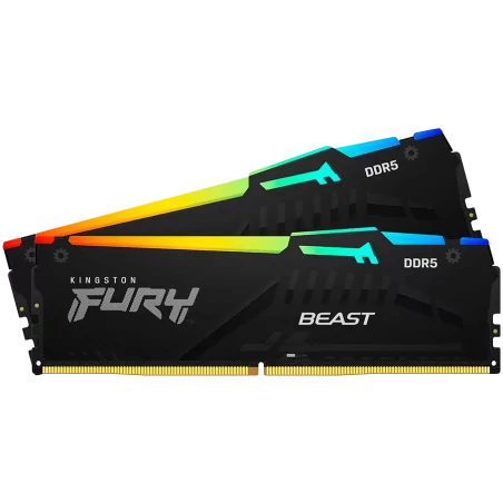64GB 5200MT/s DDR5 CL40 DIMM (Kit of 2) FURY Beast RGB XMP - 1