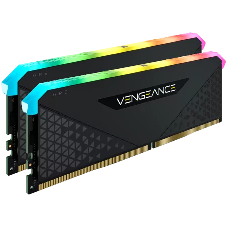 Corsair DDR4, 3200MHz 32GB 2x16GB Dimm, Unbuffered, 16-20-20-38, XMP 2.0, Vengeance RGB RS, RGB LED, Black PCB, 1.35V, for AMD R