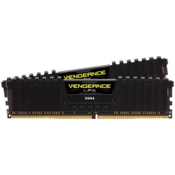 Corsair DDR4, 3200MHz 32GB 2x16GB Dimm, Unbuffered, Dual Rank, 16-20-20-38, XMP 2.0, Vengeance LPX black Heatspreader, Black PCB