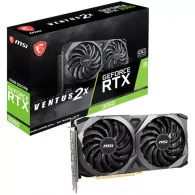 MSI Video Card Nvidia GeForce RTX 3060 VENTUS 2X 12G OC, 12GB GDDR6, 192-bit, 360 GB/s, 15 Gbps Effective Memory Clock, 1807 MHz