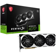 MSI Video Card Nvidia GeForce RTX 4070 Ti VENTUS 3X 12G OC, 12GB GDDR6X, 192bit, Effective Memory Clock: 21000MHz, Boost: 2640 M