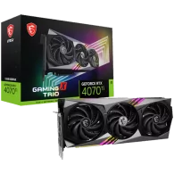 MSI Video Card Nvidia GeForce RTX 4070 Ti GAMING X TRIO 12G, 12GB GDDR6X, 192bit, Effective Memory Clock: 21000MHz, Boost: 2745 