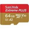SanDisk Extreme PLUS microSDXC 64GB + SD Adapter + 2 years RescuePRO Deluxe up to 200MB/s & 90MB/s Read/Write speeds A2 C10 V30 