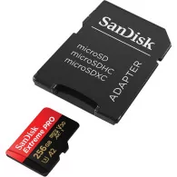 SanDisk Extreme PRO microSDXC 256GB + SD Adapter + 2 years RescuePRO Deluxe up to 200MB/s & 140MB/s Read/Write speeds A2 C10 V30