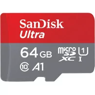 SanDisk Ultra microSDXC 64GB + SD Adapter 140MB/s A1 Class 10 UHS-I EAN:619659200541 - 2