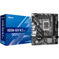 ASROCK Main Board Desktop H610M-HDV/M.2 (S1700, 2x DDR4, 1x PCIe 4.0 x16, 1x PCIe 3.0 x1, 4x SATA3 6.0Gb/s, 1x m.2 PCIe, 4x USB 
