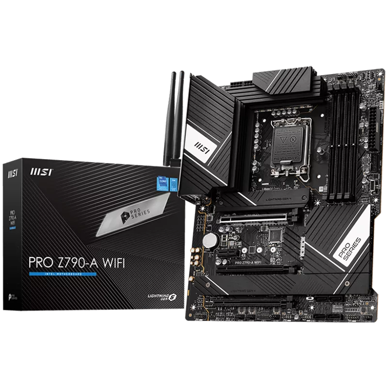 MSI PRO Z790-S WIFI , LGA 1700, INTEL Z790, 4xDDR5, Dual Channel DDR4 up to 7200+(OC)MHz, 3.0 x16 slot, 4x M.2 slots, 1x USB 3.2