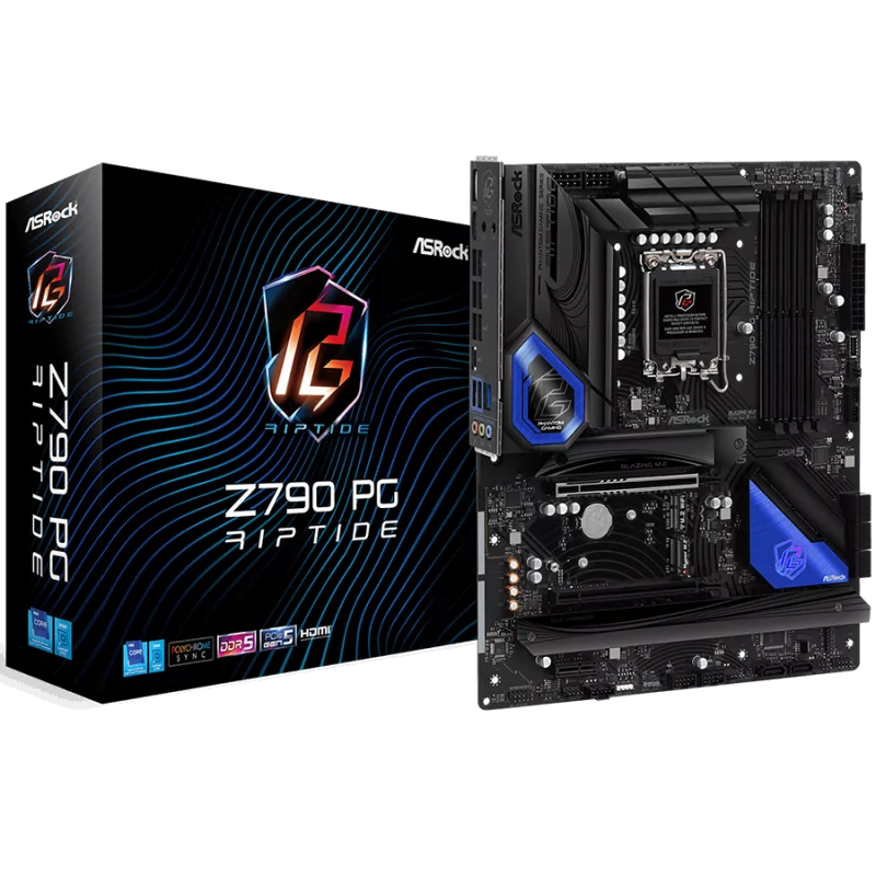 ASROCK MB Desktop Z790 PG Riptide (S1700, 4x DDR5, 1x PCIe 4.0 x16, 1x PCIe 5.0 x16, 1x PCIe 3.0 x1, 1x Hyper M.2, 1x Blazing M.