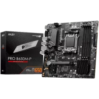 MSI PRO B650M-P,ATX, Socket AM5,AMD B650, 4xDDR5, Dual Channel DDR5 up to 7200+(OC)MHz,1x PCIe 4.0/3.0 x16 slot,2x M.2 slots,2x 