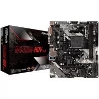 ASROCK Main Board Desktop B450M-HDV R4.0 (SAM4,2xDDR4,1xPCI 3.0x16,1xPCI Ex1,SATA III,1xM.2,1xUlraM.2,USB3.0,GLAN, VGA,DVI,HDMI,