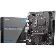 MSI PRO H610M-E, mATX, LGA 1700, Dual Channel DDR5 5600+MHz, 1x PCIe x16 slot, 1x M.2 slot, 1x HDMI, 1x VGA, 2x USB 3.2 Gen 1, 4