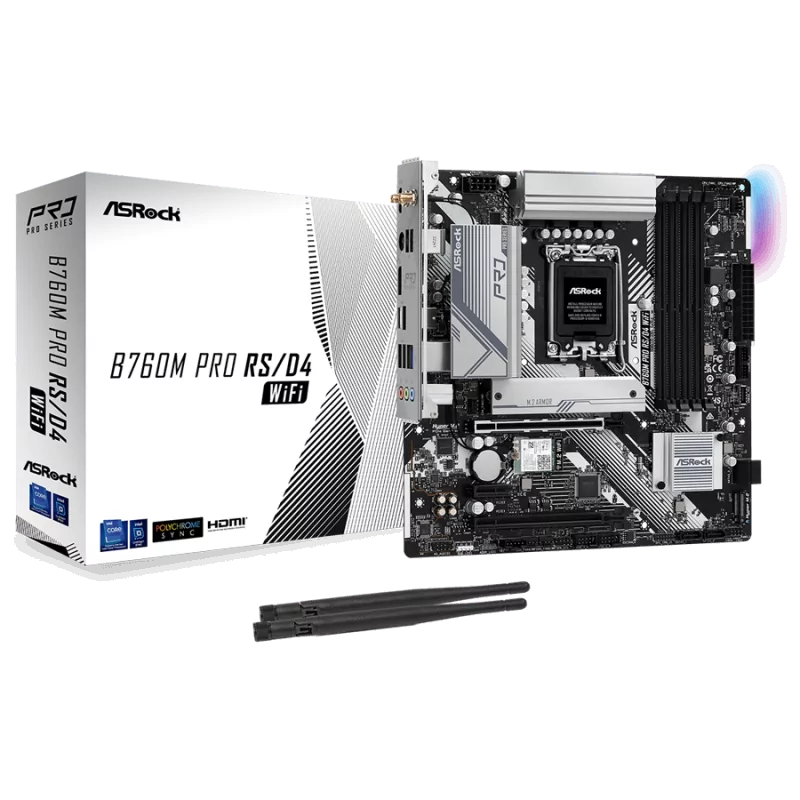 ASROCK MB B760 LGA1700 4 x DDR4 1 x HDMI 1 x DisplayPort 1 x M.2 4 x SATA3 ATX - 1