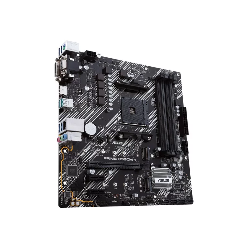ASUS PRIME B550M-K mATX MB dual M.2 PCIe 4.0 1Gb Ethernet HDMI/D-Sub/DVI SATA 6Gbps USB3.2 Gen 2 Type-A - 1