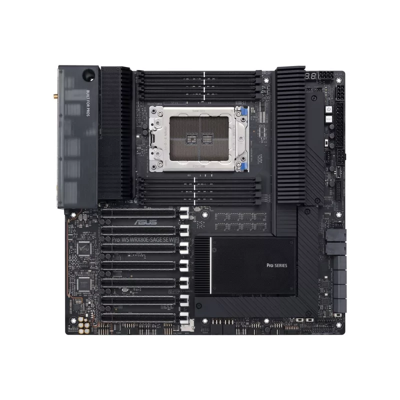ASUS Pro WS WRX80E-SAGE SE WIFI E-ATX 8xDDR4 7xPCIe 4.0/3.0 x16 3xM.2 12xSATA 6 MB - 8 ASUS Pro WS WRX80E-SAGE SE WIFI E-ATX 8xDDR4 7xPCIe 4.0/3.0 x16 3xM.2 12xSATA 6 MB - 8