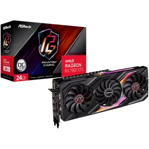 ASROCK Video Card AMD Radeon RX-7900XTX 24GB GDDR6 384bit, 2615MHz / 20Gbps, 3x DP 2.1, 1x HDMI, 3 fan, 3 slot