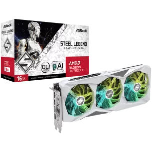 ASROCK Video Card AMD Radeon RX 7600 XT Steel Legend 16G OC