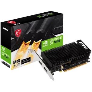MSI Video Card Nvidia GeForce GT 1030 4GHD4 LP OC, 4GB DDR4, 64-bit, 2100MHz Memory Speed, 1430MHz Boost, 384 CUDA Cores, 1x Dis