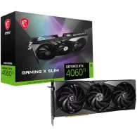MSI Video Card Nvidia GeForce RTX 4060 Ti GAMING X SLIM 16G, 16GB GDDR6X, 128-bit, 2670 MHz Boost, 4352 CUDA Cores, PCIe 4.0, 3x