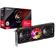 ASROCK Video Card AMD Radeon RX7600 Phantom Gaming 8GB OC, GDDR6, 128-bit, 3 x DisplayPort™ 2.1, 1 x HDMI™ 2.1, 3 x 8-pin Power 