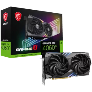 MSI Video Card Nvidia GeForce RTX 4060 Ti GAMING X 8G, 8GB GDDR6, 128bit, Effective Memory Clock: 18000MHz, Boost: 2655 MHz, 435