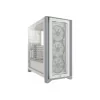 CORSAIR iCUE 4000X RGB Tempered Glass Mid-Tower White case - 5