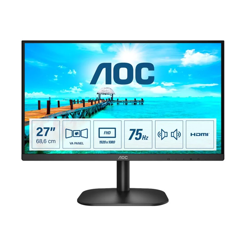 AOC 27B2AM 27inch VA FHD 1920x1080 16:9 4000:1 250cd/m2 178/178 75Hz 4ms HDMI1.4 VGA - 2