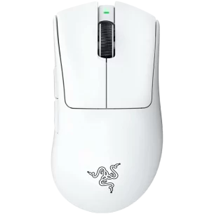 Razer DeathAdder V3 Pro - White Edition, Ergonomic Wireless Gaming Mouse, Speedflex Charging Cable USB Type C, 30000DPI, Optical