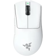 Razer DeathAdder V3 Pro - White Edition, Ergonomic Wireless Gaming Mouse, Speedflex Charging Cable USB Type C, 30000DPI, Optical