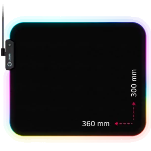 Lorgar Steller 913, Gaming mouse pad, High-speed surface, anti-slip rubber base, RGB backlight, USB connection, Lorgar WP Gamewa