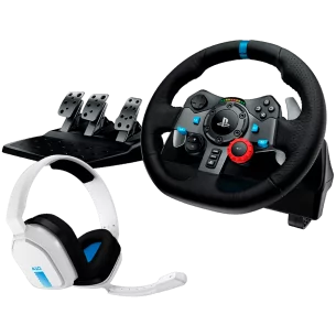 LOGITECH G29 Driving Force Racing Wheel for PlayStation5 and PlayStation4 - WHITE - USB