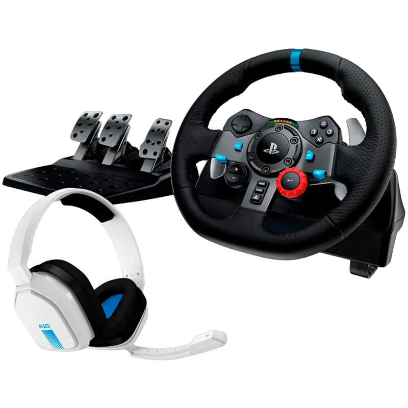 LOGITECH G29 Driving Force Racing Wheel for PlayStation5 and PlayStation4 - WHITE - USB - 1