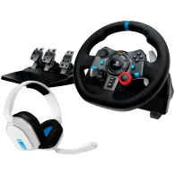 LOGITECH G29 Driving Force Racing Wheel for PlayStation5 and PlayStation4 - WHITE - USB - 1