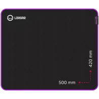 Lorgar Main 315, Gaming mouse pad, High-speed surface, Purple anti-slip rubber base, size: 500mm x 420mm x 3mm, weight 0.39kg - 