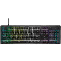 Corsair K55 CORE RGB Gaming Keyboard - Black, Fully customizable ten-zone RGB backlight, dedicated media control buttons, EAN:08