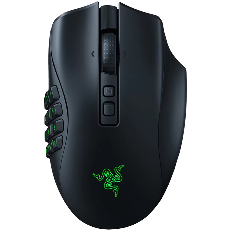 Razer Naga V2 Pro, Wireless Gaming Mouse, True 30000 dpi, Focus Pro 30K Optical Sensor, Gen-3 Optical Mouse Switches, 10/14/20 p