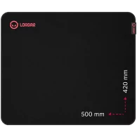 Lorgar Main 325, Gaming mouse pad, Precise control surface, Red anti-slip rubber base, size: 500mm x 420mm x 3mm, weight 0.4kg -
