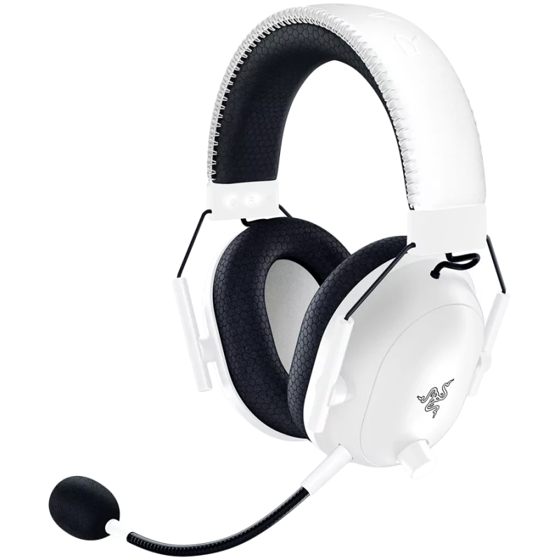 BlackShark V2 Pro (2023) - White, Wireless Gaming Headset, Razer TriForce Titanium Driver 50 mm, Oval Ear Cushions, Detachable S