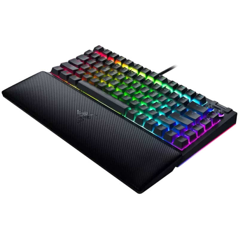 Razer BlackWidow V4 75%, Gaming Keyboard, US Layout, Razer Chroma RGB, Hot-swappable Design, Detachable Type C Cable, PCB & Case