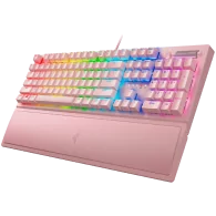 BlackWidow V3 (Green Switch) - US Layout - Quartz (pink), Tactile and Clicky, Full size, Razer Chroma™ backlighting with 16.8 mi