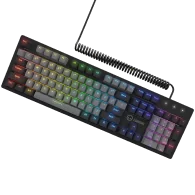 LORGAR Azar 514, Wired mechanical gaming keyboard, RGB backlight, 1680000 colour variations, 18 modes, keys number: 104, 50M cli