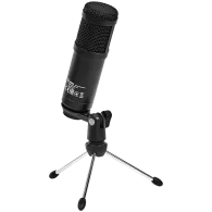 LORGAR Soner 313, Gaming Microphone, USB condenser microphone with Volume Knob & Echo Knob, Frequency Response: 80 Hz—17 kHz, in