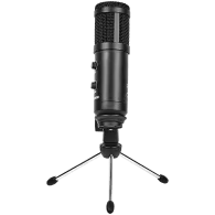 LORGAR Soner 313, Gaming Microphone, USB condenser microphone with Volume Knob & Echo Knob, Frequency Response: 80 Hz—17 kHz, in