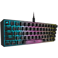 Corsair K65 RGB MINI 60% Mechanical Gaming Keyboard, Backlit RGB LED, CHERRY MX SPEED, Black, Black PBT Keycaps, EAN:08400066357