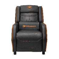 COUGAR Sofa Ranger S, Breathable Premium PVC Leather, Steel frame, Headrest & Lumbar Design, Diamond Check Pattern Design, Folda