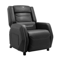 COUGAR Sofa Ranger S Black, Breathable Premium PVC Leather, Steel frame, Headrest & Lumbar Design, Diamond Check Pattern Design,