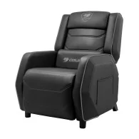 COUGAR Sofa Ranger S Black, Breathable Premium PVC Leather, Steel frame, Headrest & Lumbar Design, Diamond Check Pattern Design,