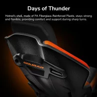 COUGAR Hotrod, Gaming Chair, High Density MoldShaping Foam, Hyper-Dura leatherette, Multi-zone backrest design, Up & Down Adjust