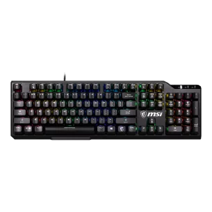 MSI VIGOR GK41 LR US Gaming Keyboard, Black, 6 fixed color LEDs in 10 different lighting zones, 6+N Key Rollover & Anti-ghosting