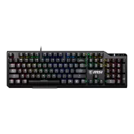 MSI VIGOR GK41 LR US Gaming Keyboard, Black, 6 fixed color LEDs in 10 different lighting zones, 6+N Key Rollover & Anti-ghosting